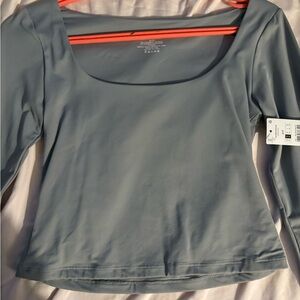 Women's Grey Long Sleeve Top
